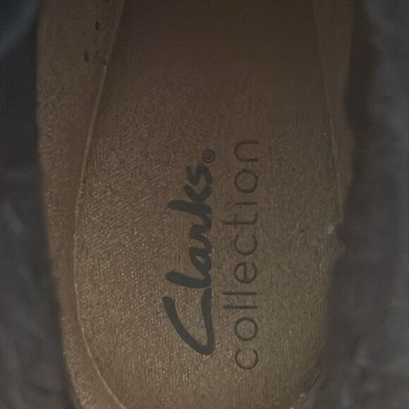 Clarks Black White Stitching Faux Fur inside Roseville Aster Ankle Boot Size 10 - Picture 6 of 8